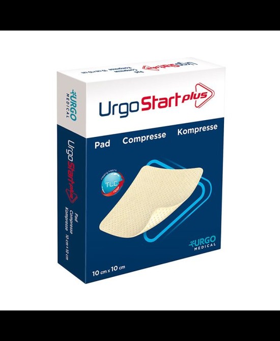 MEDICAZIONE URGOSTART PLUS BORDER CON MATRICE TLC-NOSF E FIBRE DI POLIACRILATO MISURA 13X13 CM 10 PEZZI - farmacialombardia.it