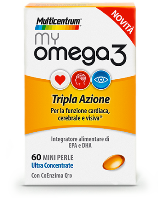 MULTICENTRUM CUORE MENTE E VISTA BOOST OMEGA 3 60 MINI PERLE - farmacialombardia.it