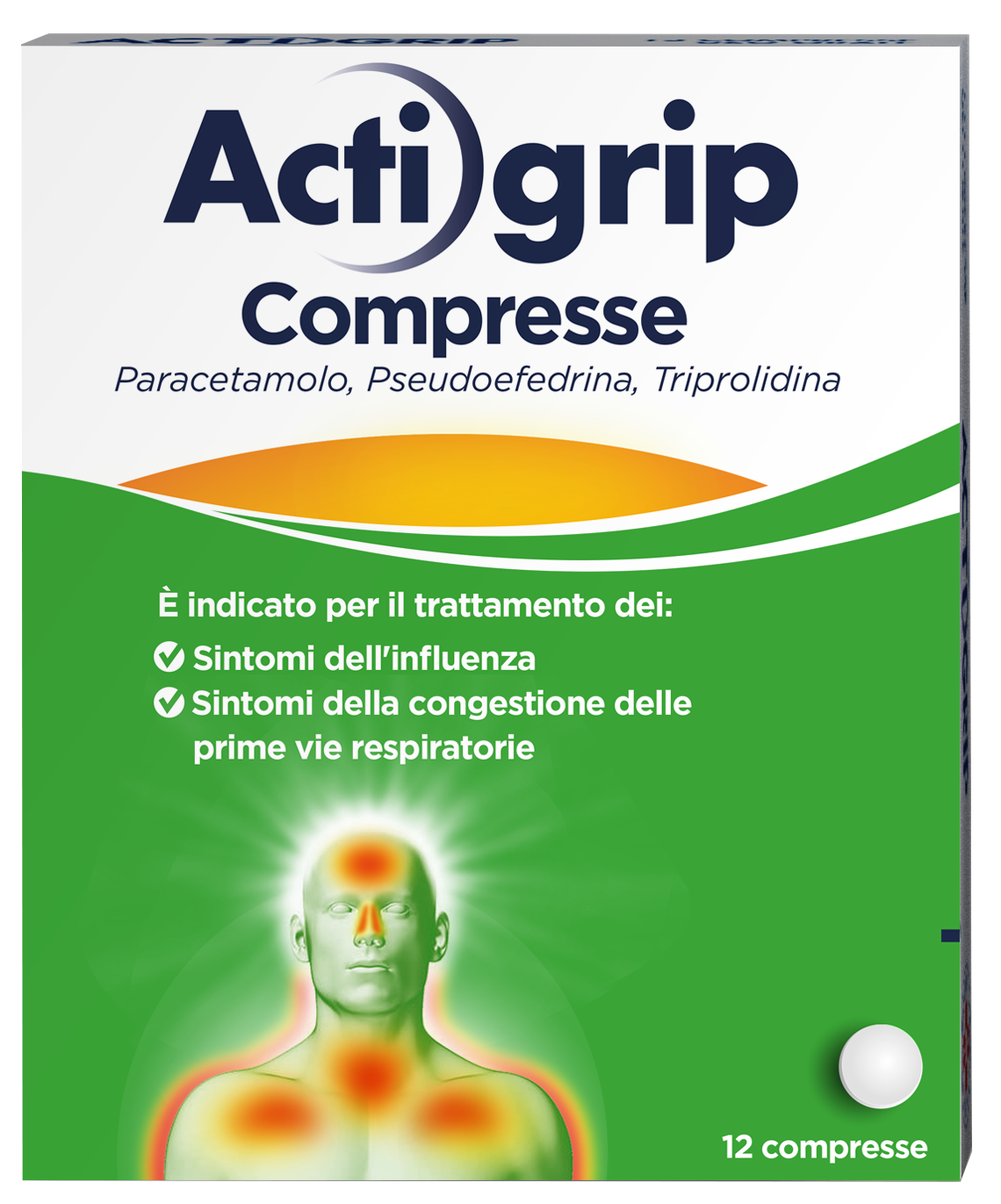 ACTIGRIP*12CPR 2,5+60+500MG - farmacialombardia.it