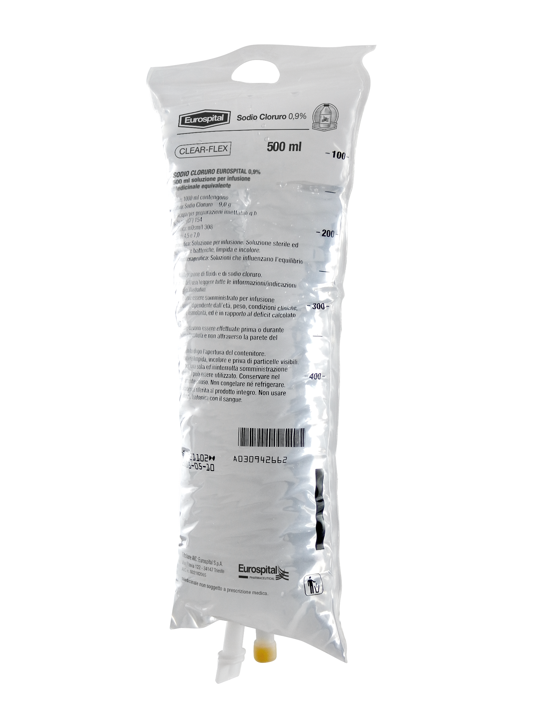 SODIO CLORURO EUROS*0,9% 500ML - farmacialombardia.it