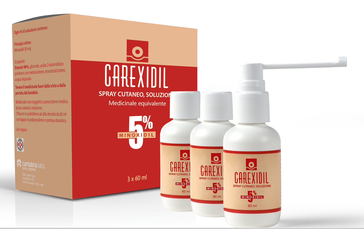 CAREXIDIL*3FL SOLUZ CUT 60ML5% - farmacialombardia.it