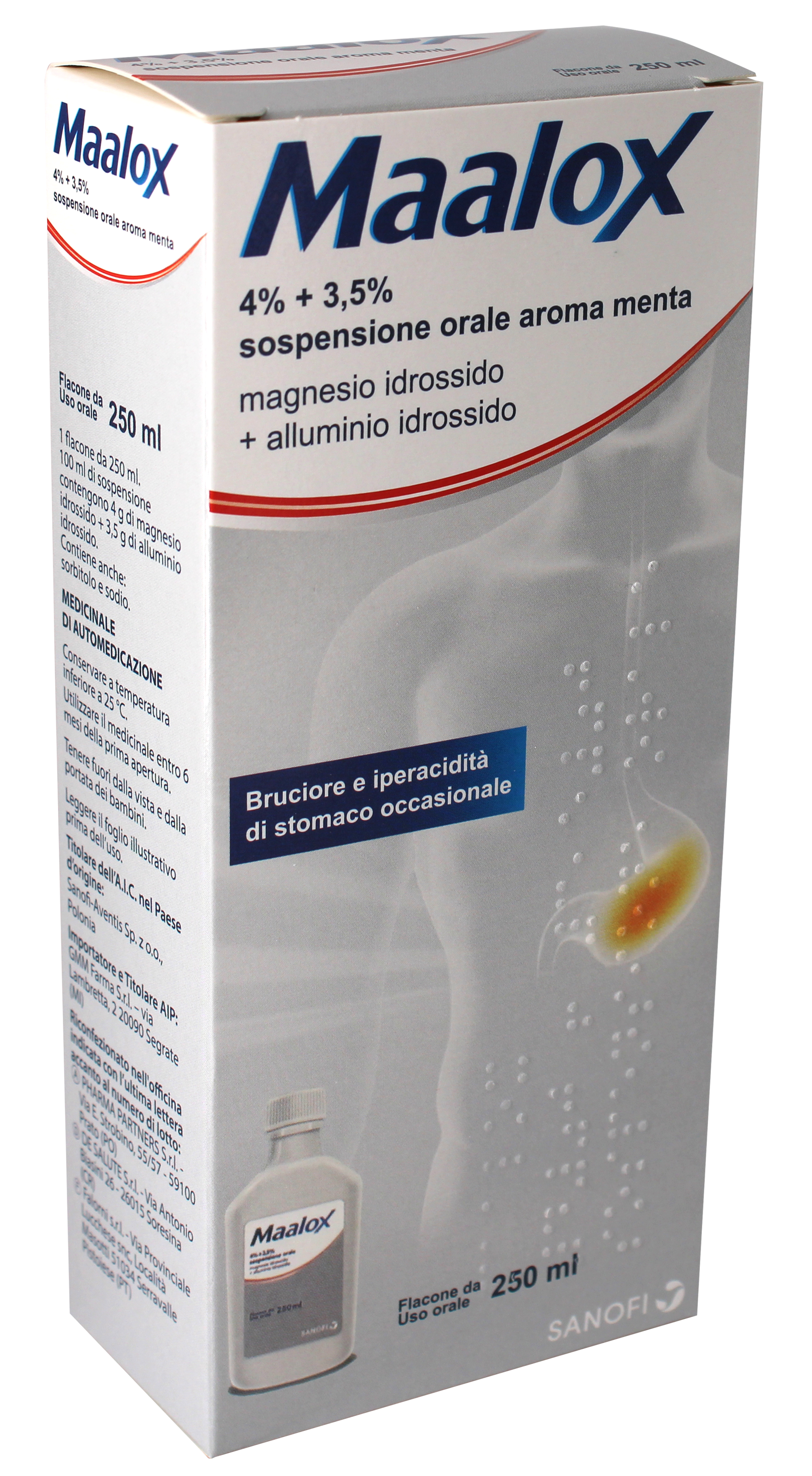MAALOX*OS SOSP 250ML 4%+3,5% - farmacialombardia.it