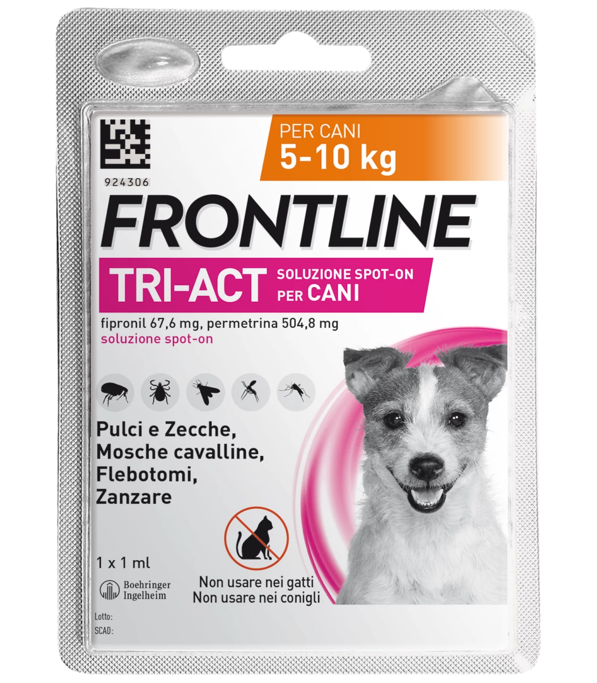 FRONTLINE TRI-ACT*1PIP 5-10KG - farmacialombardia.it