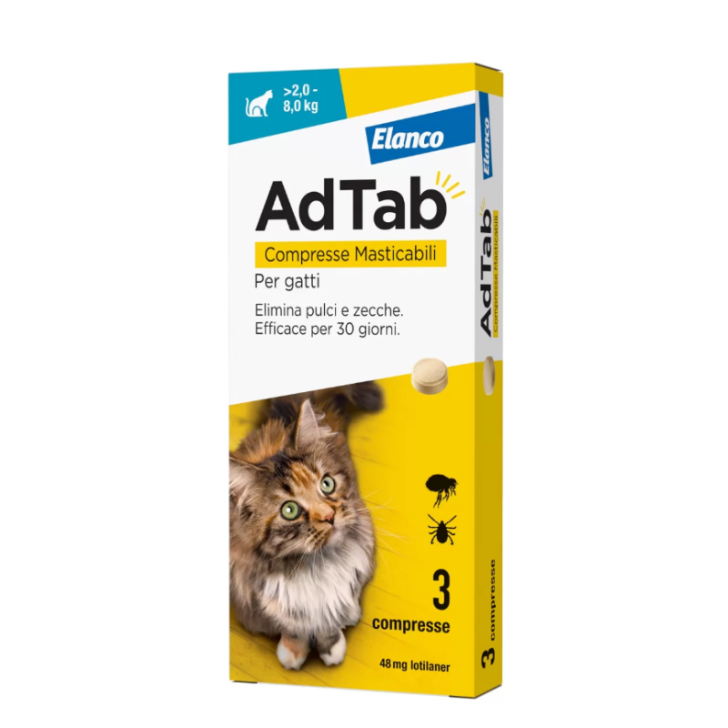 ADTAB*3CPR 48MG GATTI 2-8KG - farmacialombardia.it