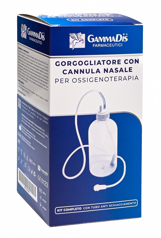 GORGOGLIATORE PER OSSIGENOTERAPIA CON OCCHIALE + CANNULA NASALE GAMMADIS - farmacialombardia.it