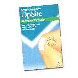 MEDICAZIONE POST OPERATORIA ADESIVA STERILE IN POLIURETANO SEMI PERMEABILE TRASPARENTE CON TAMPONE A BASSA ADERENZA OPSITE POST OP 6,5X5CM 5 PEZZI - farmacialombardia.it