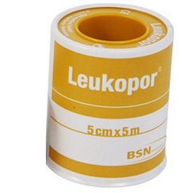 CEROTTO IN ROCCHETTO LEUKOPOR IPOALLERGENICO TESSUTO NON TESSUTO BIANCO 5X500 CM - farmacialombardia.it