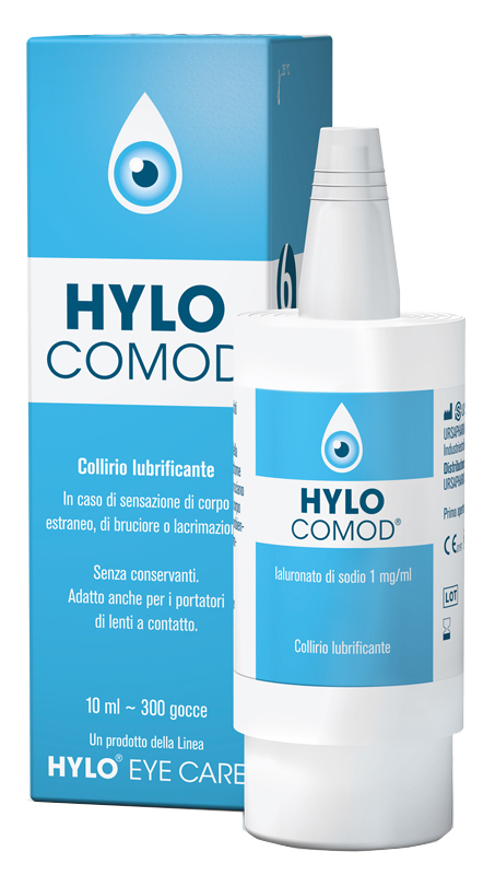 HYLO-COMOD GOCCE OCULARI IALURONATO DI SODIO 0,1%  FLACONCINO 10 ML - farmacialombardia.it