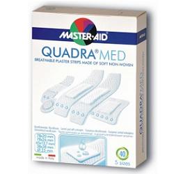 CEROTTO MASTER-AID QUADRA DERMOATTIVO FORMATI ASSORTITI 40 PEZZI - farmacialombardia.it