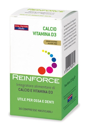 REINFORCE CALCIO + VITAMINA D3 30 COMPRESSE MASTICABILI - farmacialombardia.it