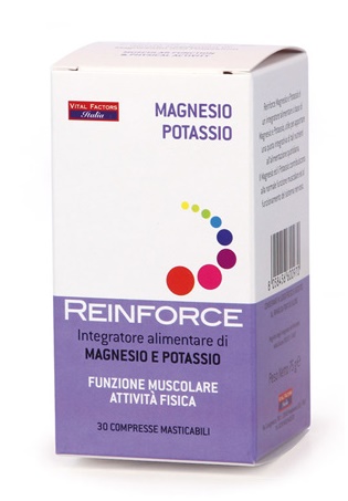 REINFORCE MAGNESIO + POTASSIO 30 COMPRESSE MASTICABILI - farmacialombardia.it