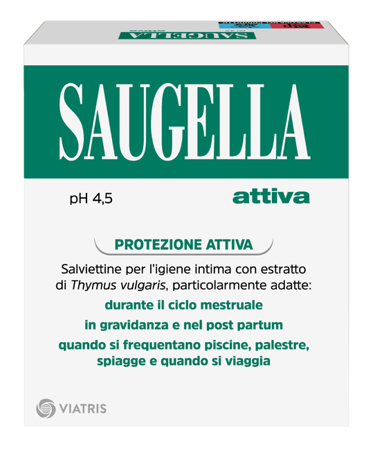 SAUGELLA ATTIVA SALVIETTINE DETERGENTI 10 BUSTINE - farmacialombardia.it