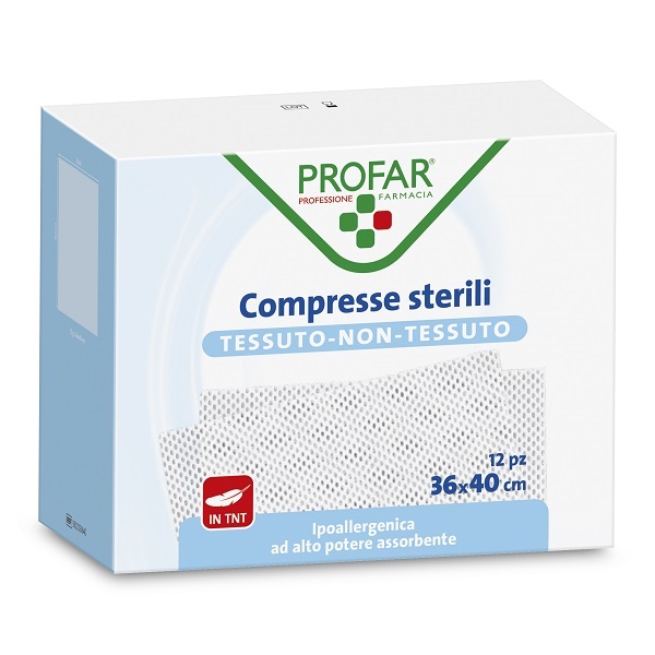 GARZA COMPRESSA TESSUTO NON TESSUTO 36X40 CM PROFAR - farmacialombardia.it