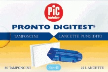 LANCETTE PUNGIDITO PIC DIGITEST GAUGE 28 25 PEZZI + 25 TAMPONCINI ASSORBENTI - farmacialombardia.it