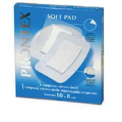 GARZA COMPRESSA PRONTEX SOFT PAD 10X8 CM 6 PEZZI (5 TNT + 1 IMPERMEABILE AQUA PAD) - farmacialombardia.it