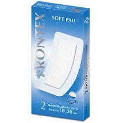 GARZA COMPRESSA PRONTEX SOFT PAD AUTOADESIVA 10X20CM 2 PEZZI - farmacialombardia.it
