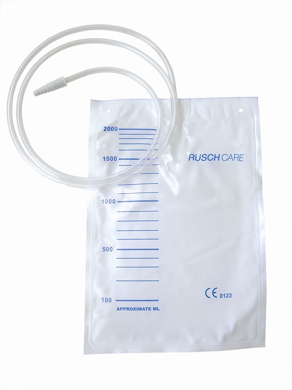 SACCA DI RACCOLTA URINA DA LETTO MONOUSO NON STERILE CAPACITA' 2000 ML CON TUBO DI RACCORDO LUNGHEZZA 90 CM DIAMETRO 5X7 MM VALVOLA DI NON RITORNO 1 GANCIO 30 PEZZI - farmacialombardia.it
