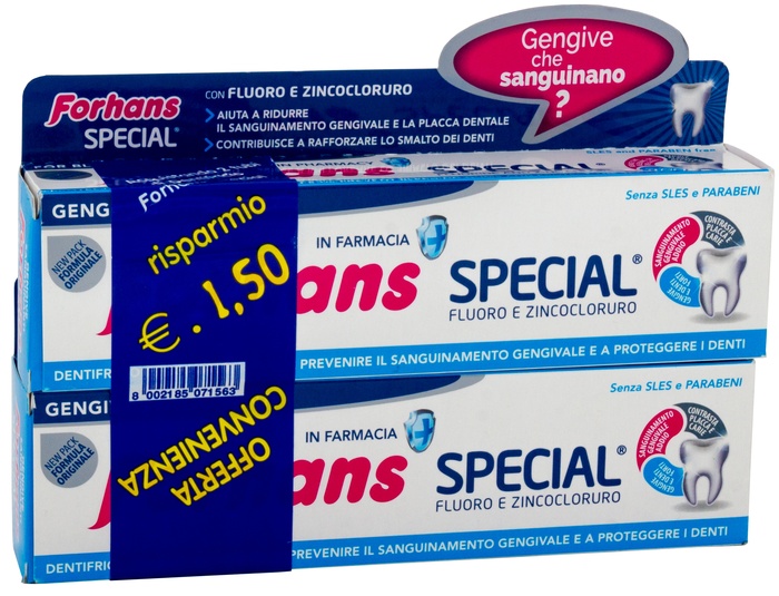 FORHANS SP DENTIF 2X75ML - farmacialombardia.it
