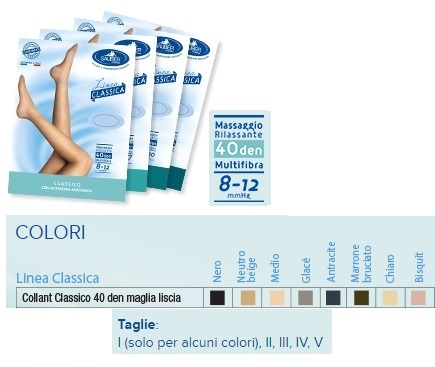 SAUBER COLLANT 40 DENARI MAGLIA LISCIA NEUTRO BEIGE 4 LINEA CLASSICA - farmacialombardia.it