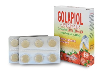 GOLAPIOL JUNIOR LATTE FRAGOLA 24 COMPRESSE - farmacialombardia.it