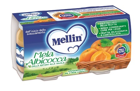 MELLIN OMOGENEIZZATO MELA/ALBICOCCA 100 G 2 PEZZI - farmacialombardia.it