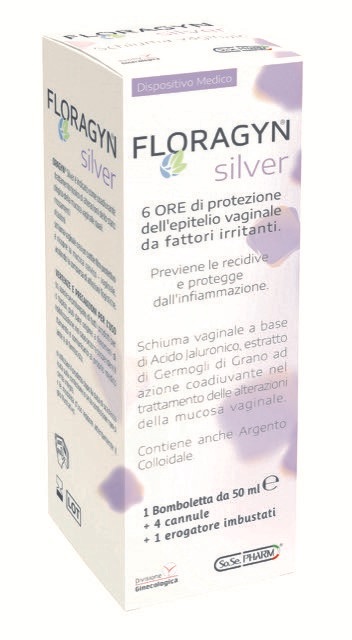 FLORAGYN SILVER SCHIUMA VAGINALE CON ARGENTO COLLOIDALE 50 ML - farmacialombardia.it
