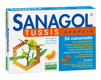 SANAGOL TUSSIS ARANCIA 24 CARAMELLE - farmacialombardia.it