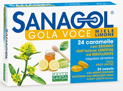 SANAGOL GOLA VOCE MIELE LIMONE 24 CARAMELLE - farmacialombardia.it