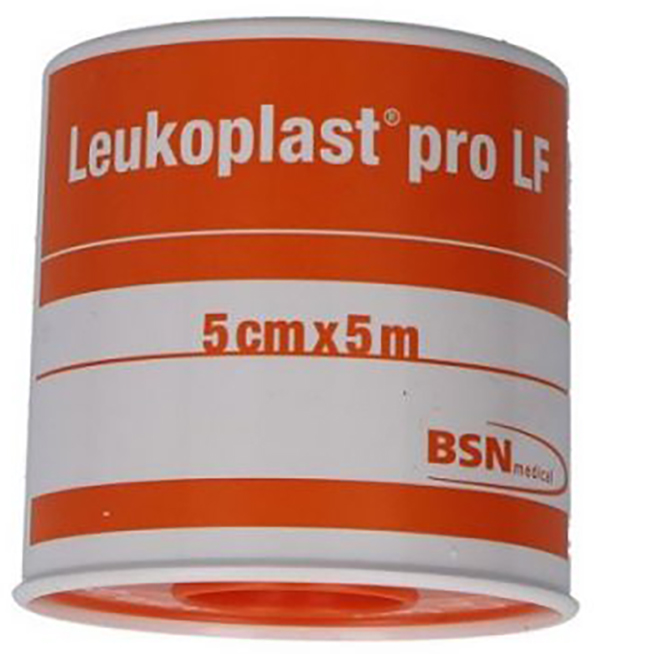 CEROTTO CHIRURGICO PER FISSAGGIO MEDICAZIONI LEUKOPLAST PRO LF SUPPORTO VISCOSA MASSA ADESIVA RESINA SINTETICA LANOLINA OSSIDO DI ZINCO CON LATTICE NATURALE 5X500CM - farmacialombardia.it
