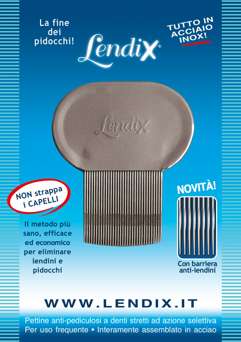 LENDIX PETTINE PREMIUM ANTIPIDOCCHI IN ACCIAIO - farmacialombardia.it