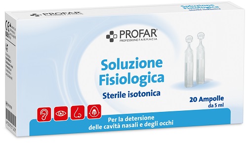SOLUZIONE FISIOLOGICA STERILE ISOTONICA PROFAR 20 AMPOLLE DA 5 ML - farmacialombardia.it