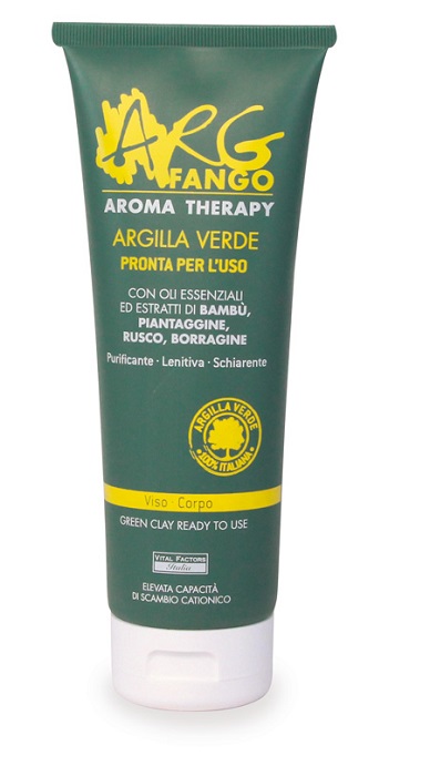 ARGFANGO AROMA THERAPY ARGILLA VERDE PRONTA PER L'USO PER VISO E CORPO 250 ML - farmacialombardia.it