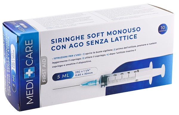 SIRINGA SOFT CAPACITA' 5ML AGO GAUGE 23 CONFEZIONE 10 PEZZI GAMMADIS - farmacialombardia.it