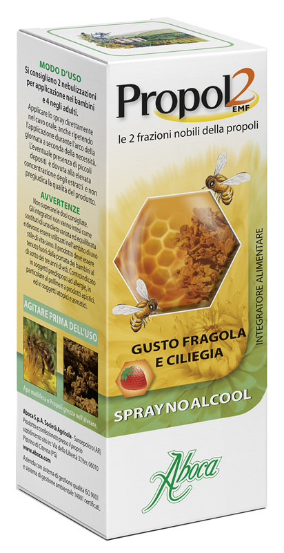 PROPOL2 EMF SPRAY NO ALCOOL FRAGOLA E CILIEGIA 30 ML - farmacialombardia.it