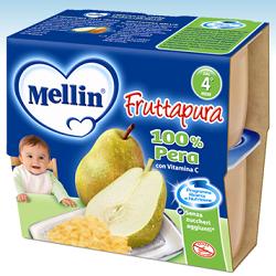 MELLIN FRUTTA PURA PERA 100 G 4 PEZZI - farmacialombardia.it