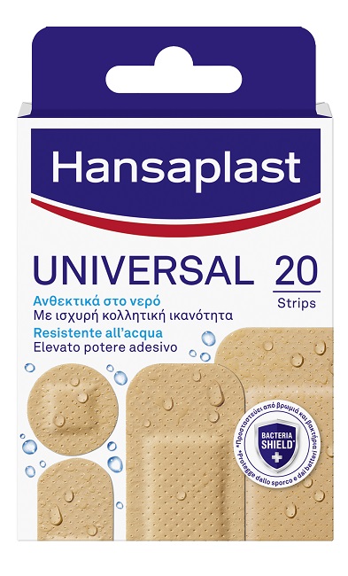 CEROTTO HANSAPLAST UNIVERSAL RESISTENTE ALL'ACQUA 4 FORME ASSORTITE 20 PEZZI - farmacialombardia.it