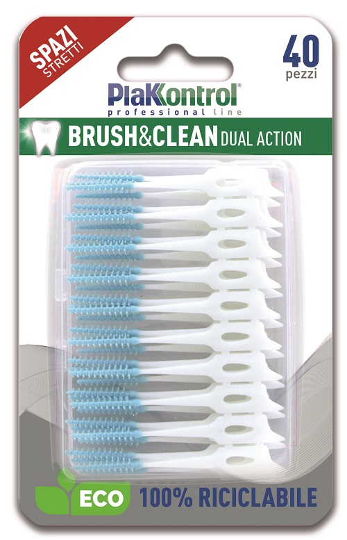 PLAKKONTROL BRUSH & CLEAN SCOVOLINI SPAZI STRETTI 40 PEZZI - farmacialombardia.it
