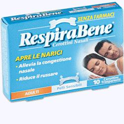 CEROTTO NASALE TRASPARENTE ADULTI RESPIRA BENE 10 PEZZI - farmacialombardia.it