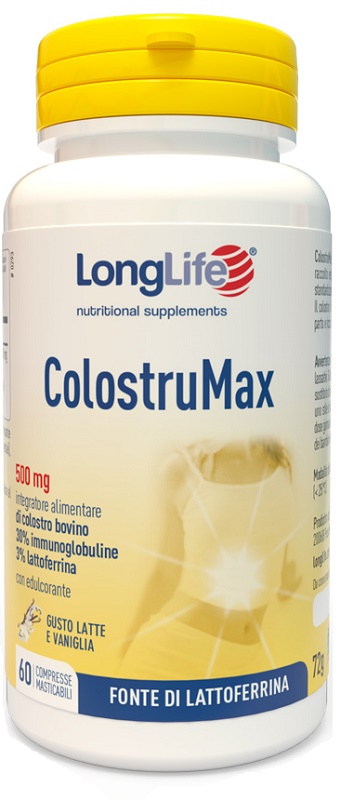 LONGLIFE COLOSTRUMAX 60 COMPRESSE MASTICABILI - farmacialombardia.it