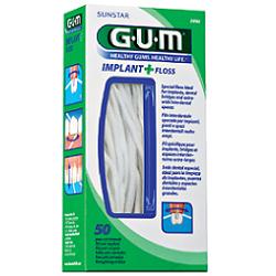 GUM IMPLANT + FLOSS FILO INTERDENTALE 50 PEZZI - farmacialombardia.it