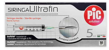 SIRINGA PIC ULTRAFINE 5 ML AGO 14 10 PEZZI - farmacialombardia.it