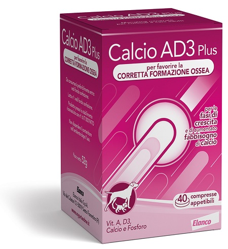 CALCIO AD3 PLUS 40 COMPRESSE APPETIBILI - farmacialombardia.it