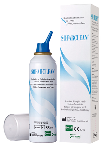SOLUZIONE FISIOLOGICA SOFARCLEAN 150ML IN BOMBOLETTA PRESSURIZZATA - farmacialombardia.it