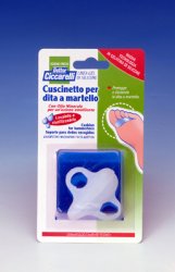 CUSCINETTO PER DITA A MARTELLO REALIZZATO IN GEL DI SILICONEBIANCO SEMITRASPARENTE SAGOMATA PER PROTEGGERE E DISTENDERE LE DITA CONTRATTE IGIENEPIEDE 2 PEZZI - farmacialombardia.it