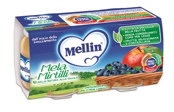 MELLIN OMOGENEIZZATO MELA MIRTILLO 100 G 2 PEZZI - farmacialombardia.it