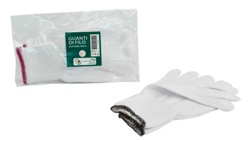 GUANTO DI FILO COTONE 100% BIANCO PER ALLERGIE DERMATOLOGICHE 7 1 PAIO - farmacialombardia.it