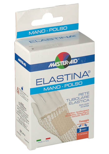 RETE TUBOLARE ELASTICA IPOALLERGENICA MASTER-AID ELASTINA MANO/POLSO 3 MT IN TENSIONE CALIBRO 3 CM - farmacialombardia.it