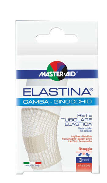 RETE TUBOLARE ELASTICA IPOALLERGENICA MASTER-AID ELASTINA GAMBA/GINOCCHIO 3 MT IN TENSIONE CALIBRO 5 CM - farmacialombardia.it