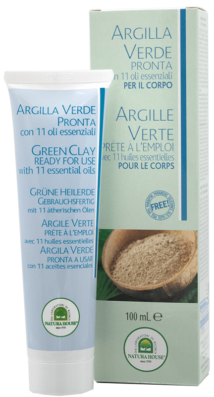ARGILLA VERDE PRONTA TUBO CON OLI ESSENZIALI 100 ML - farmacialombardia.it
