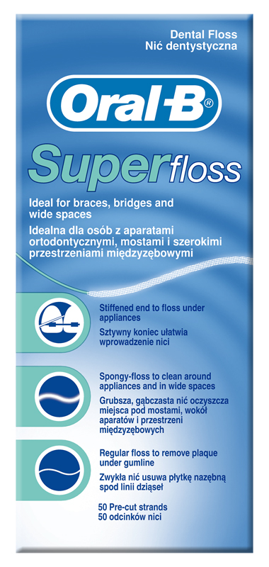 ORALB SUPERFLOSS FILO INTERDENTALE 50 FILI - farmacialombardia.it